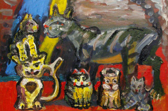 Шведские кошки. Холст, масло. 60х80  